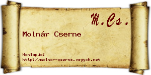 Molnár Cserne névjegykártya